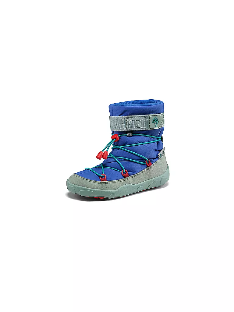 AFFENZAHN Kinder Winterstiefel  VEGAN SNOWY Hai blau