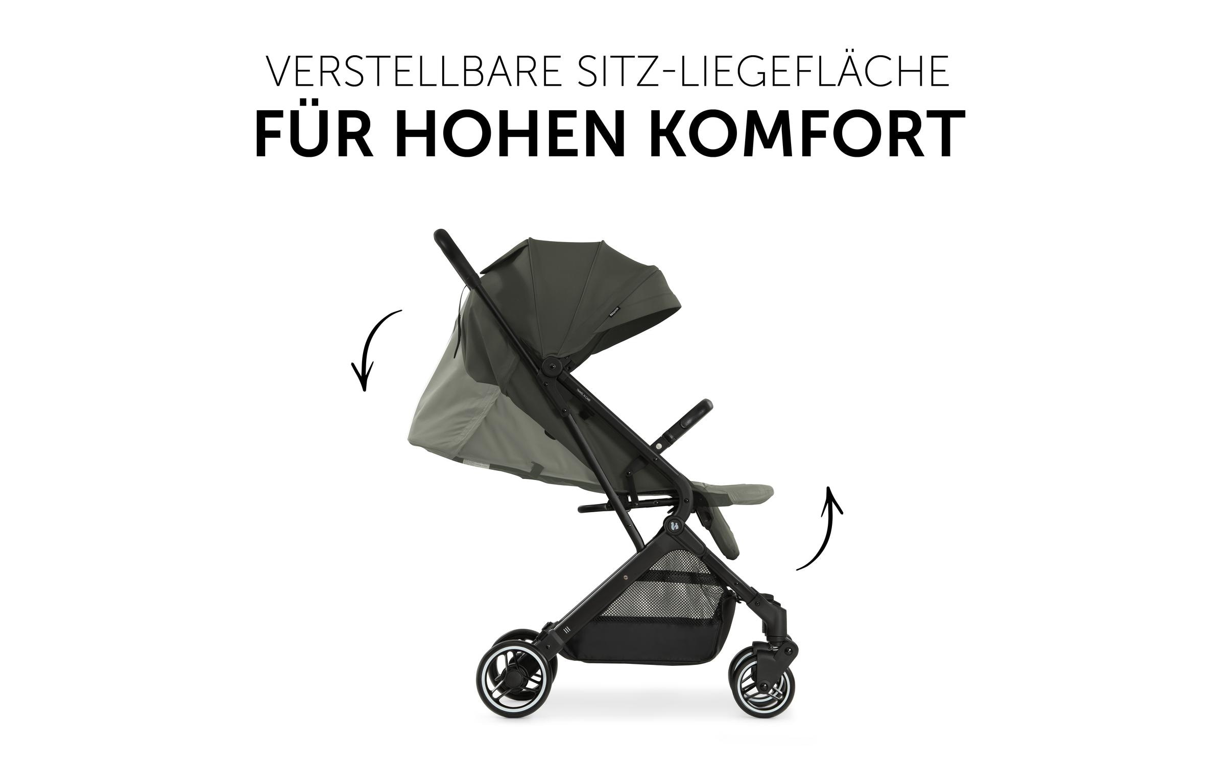 Buggy Travel N Care Dark Olive<br>Handlicher, kompakt verstaubarer Kinderwagen