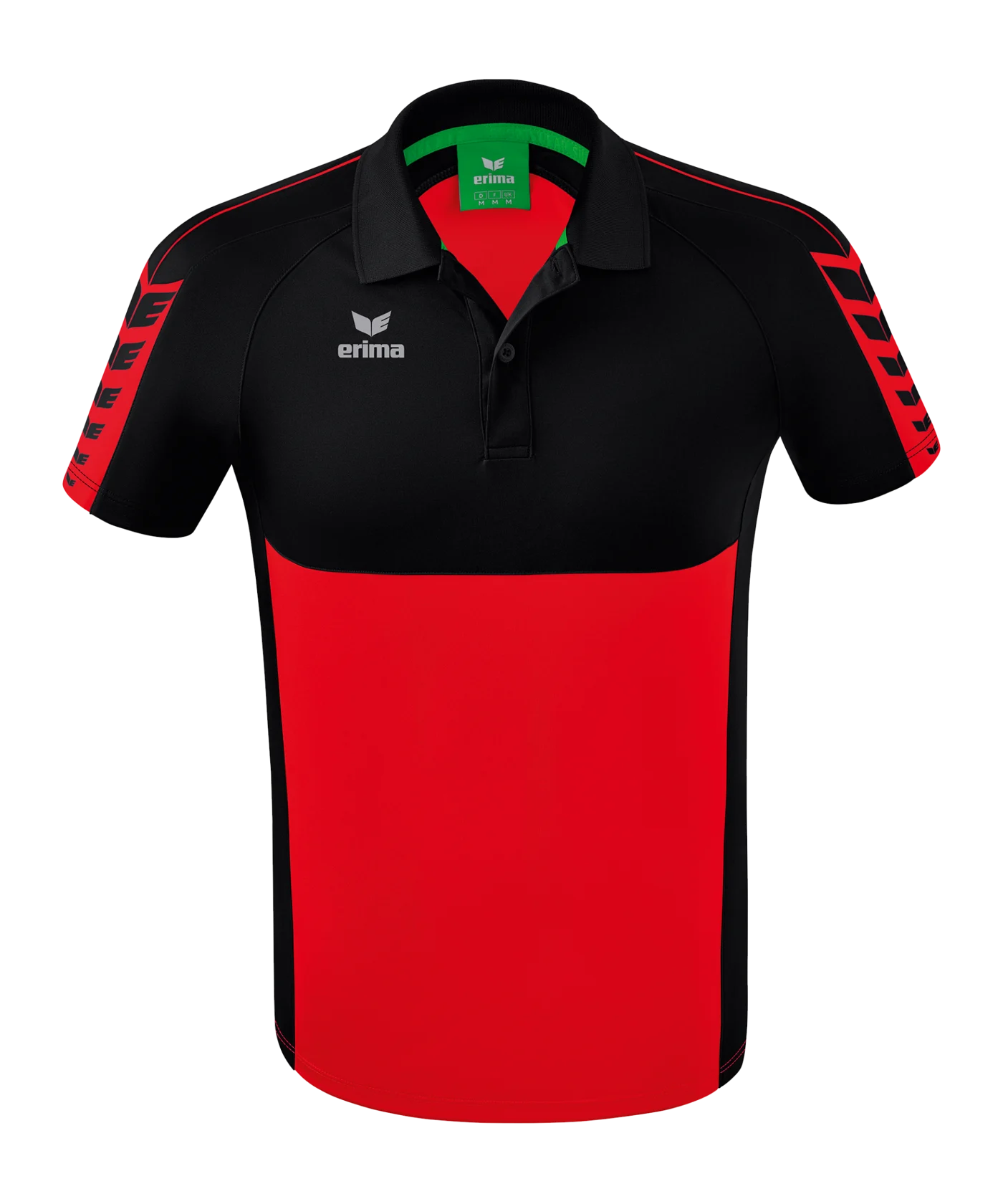 Erima Six Wings Poloshirt Rot Schwarz