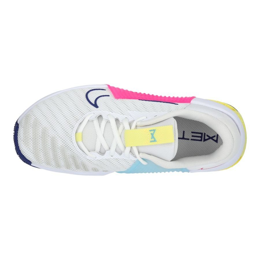 Nike Chaussures d'entraînement Metcon 9 - Blanc/Bleu Marine/Rose/Jaune