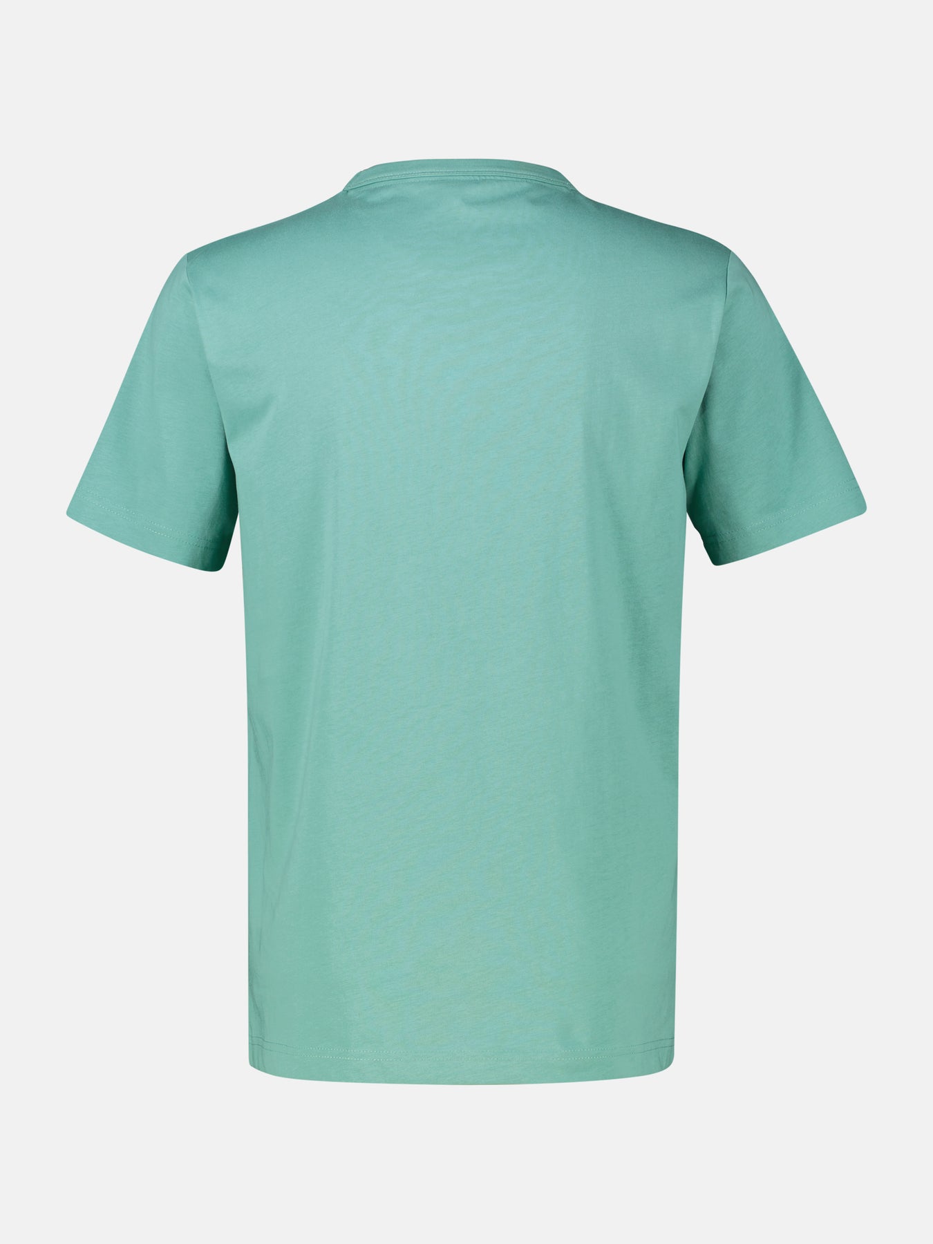 Unifarbenes T-Shirt mit Brustprint