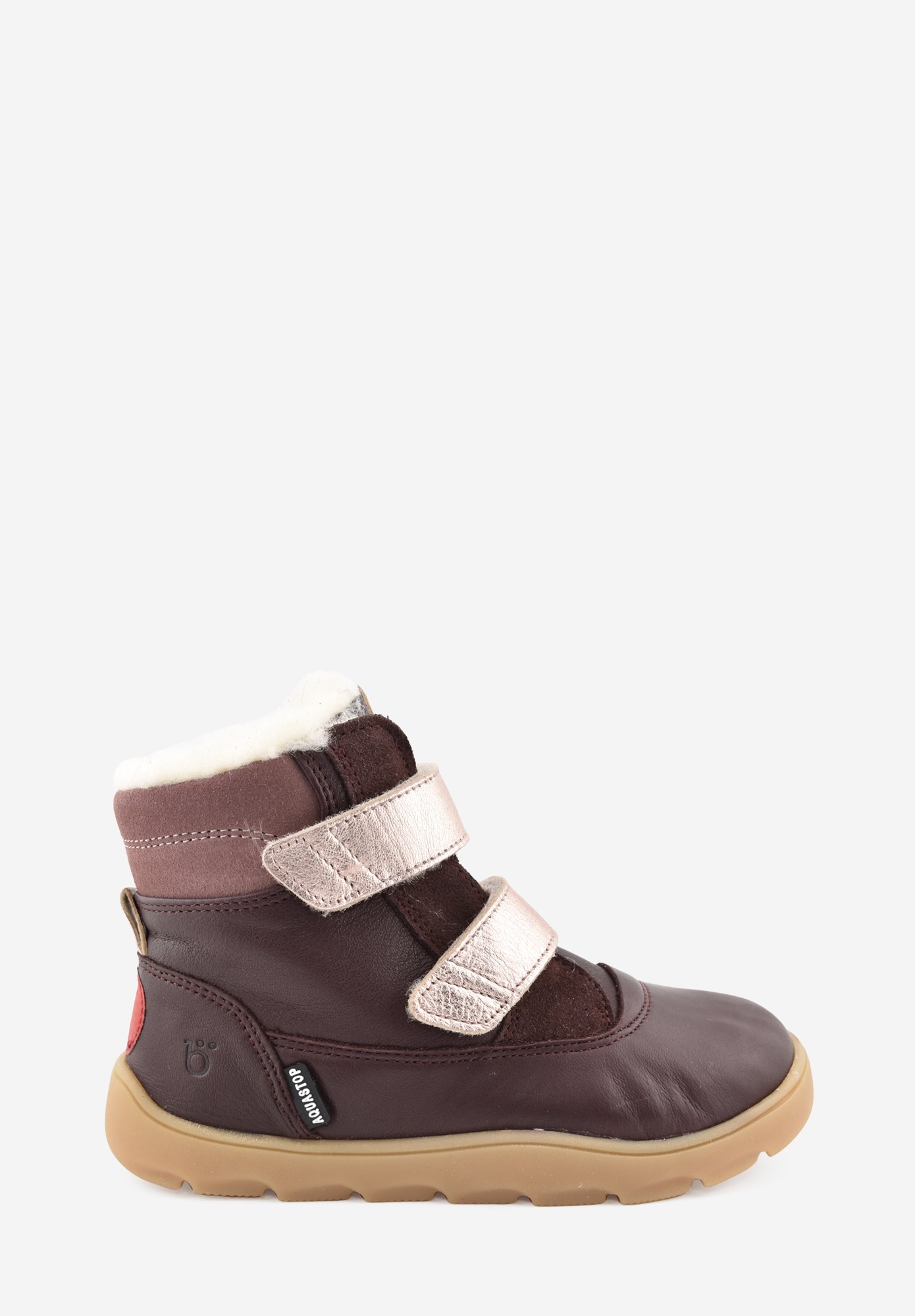 Nendaz Barefoot AQUA STOP Wollfutter Kinder Bordeaux