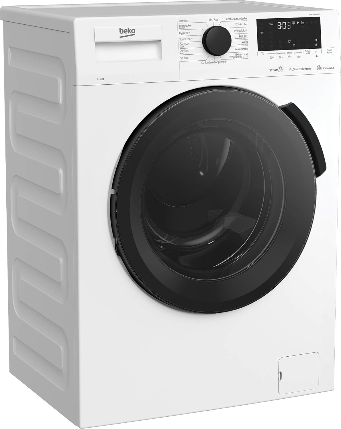 Beko WMC91464ST1 B300 Vollautomatische Waschmaschine, 9 kg, weiß [Energieklasse A]