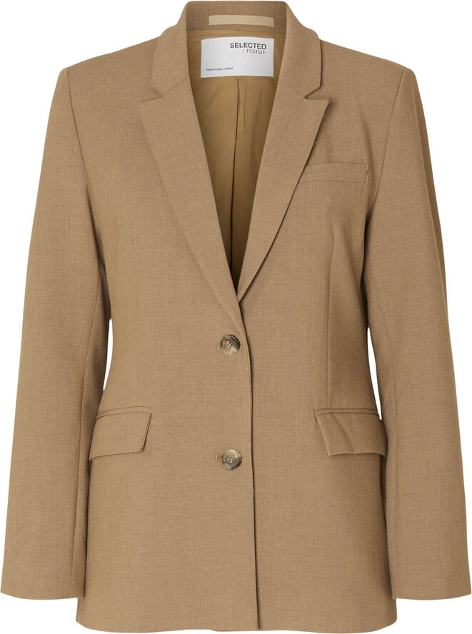 Selected Femme SLFRITA LS CLASSIC BLAZER CAMEL MEL Camel/melange