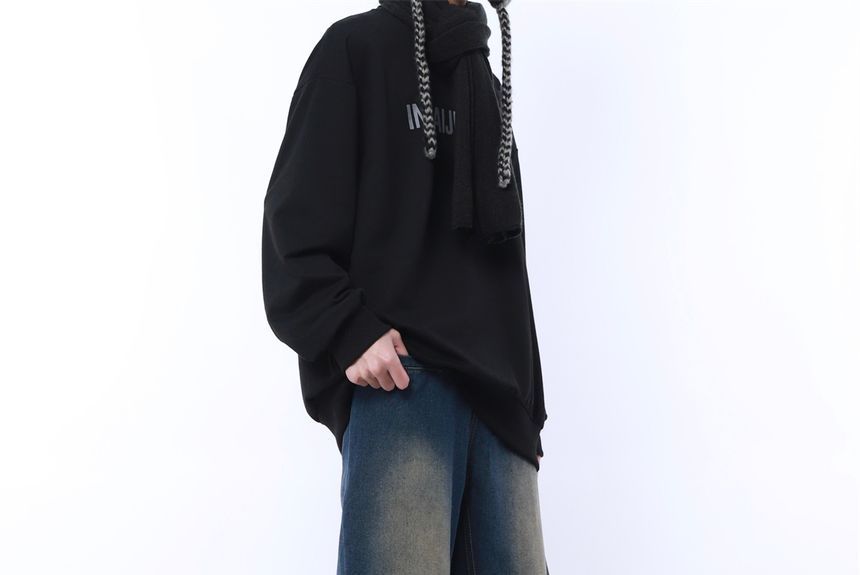 AXEN - High Waist Washed Wide Leg Jeans