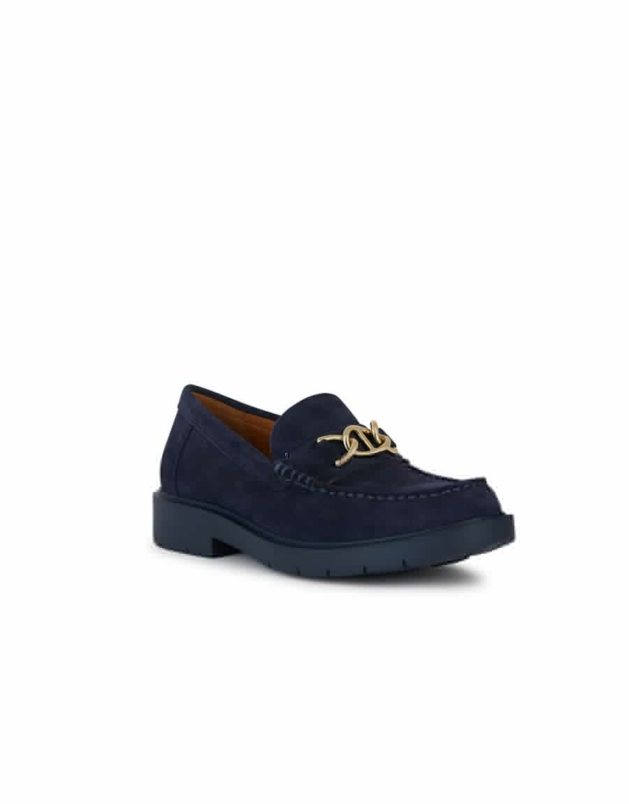 Mocassins cuir marine