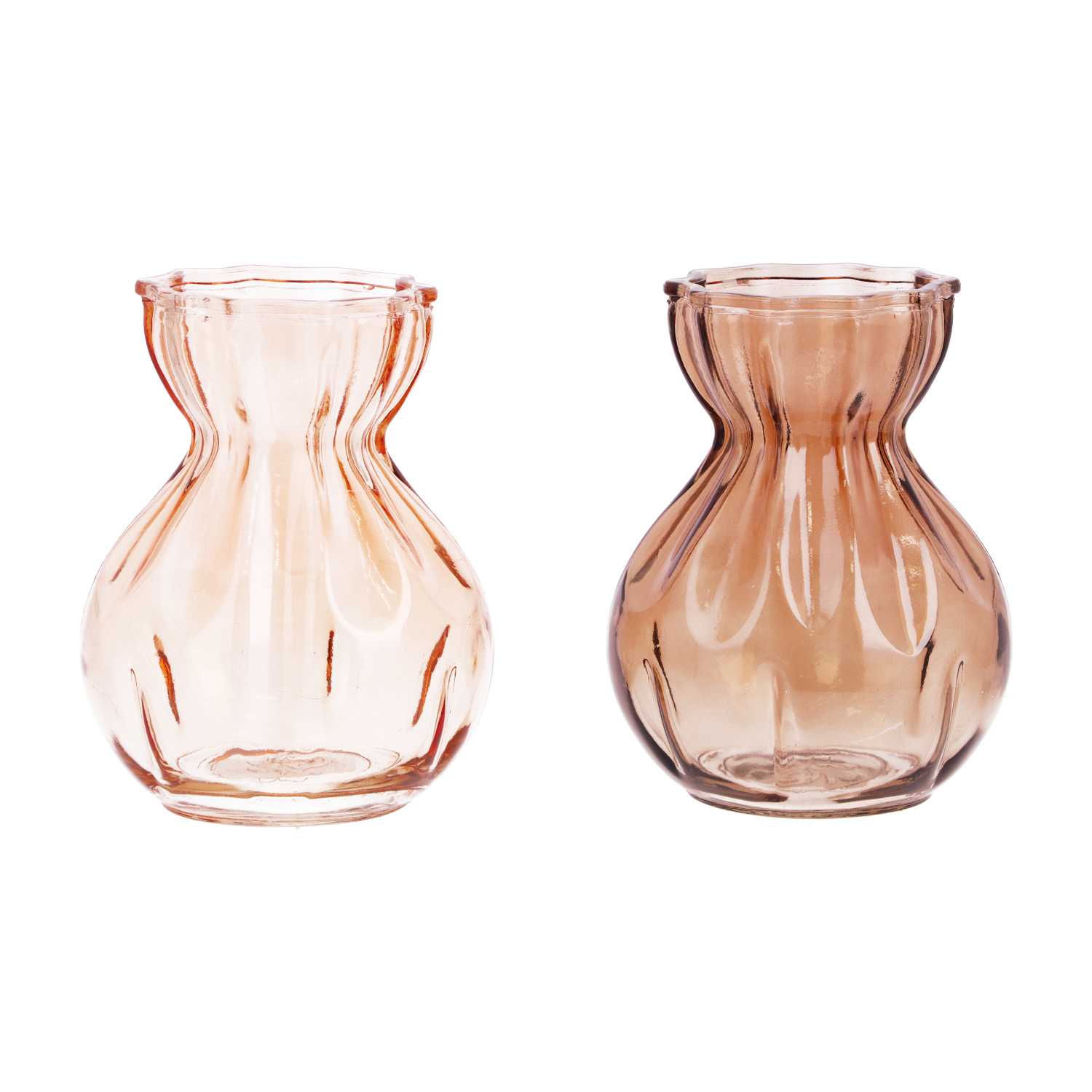 Deko Vase LACED Glas 2fach sort.
