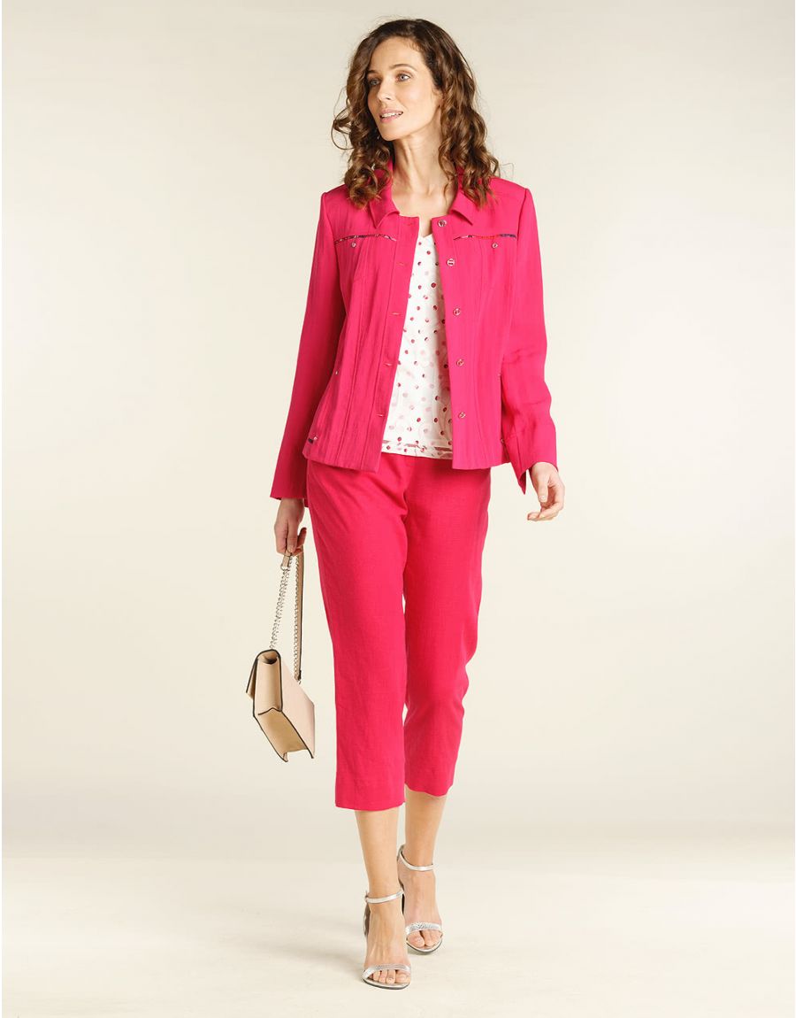 Veste chic rose fuchsia