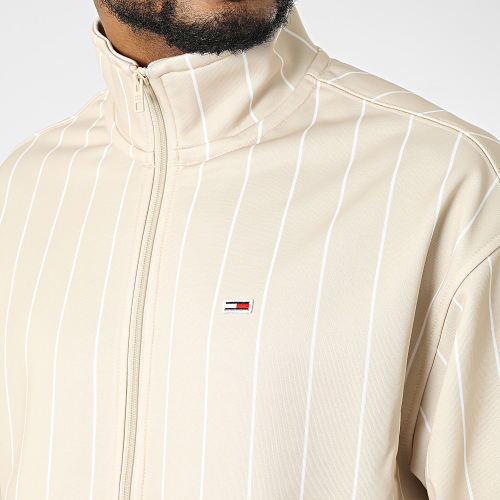 Veste Zippée A Rayures Relax Pinstripe 6360 Beige