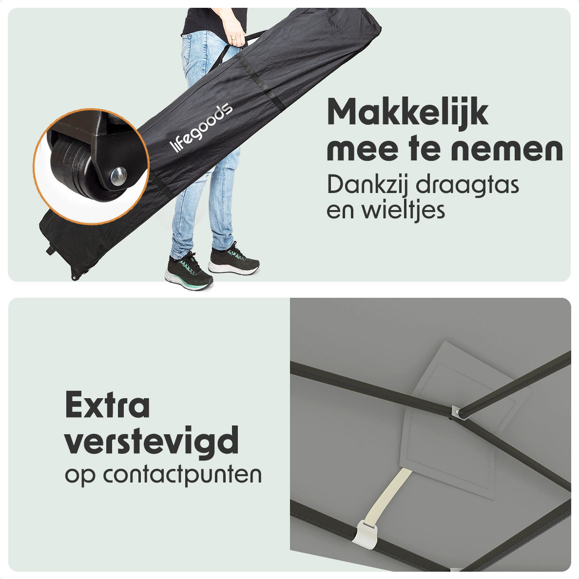 LifeGoods Basic 3x3 m  partytent - White