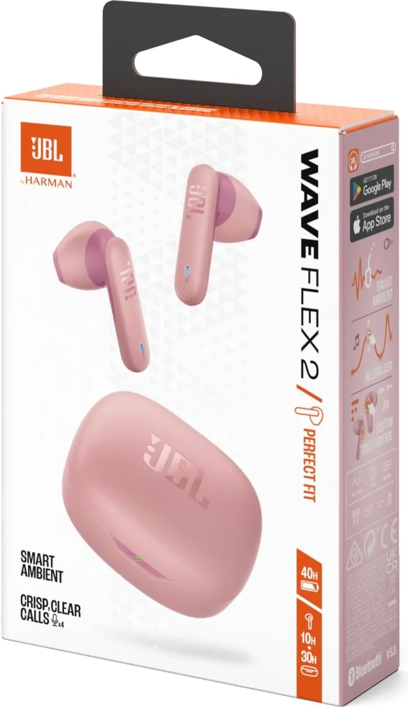 JBL Tune Wave Flex 2 Rose Écouteurs True Wireless