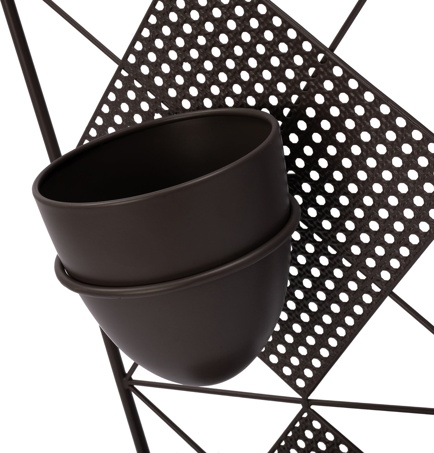 Intratuin tuinwandrek met potten grijs 37 x 18 x 108 cm