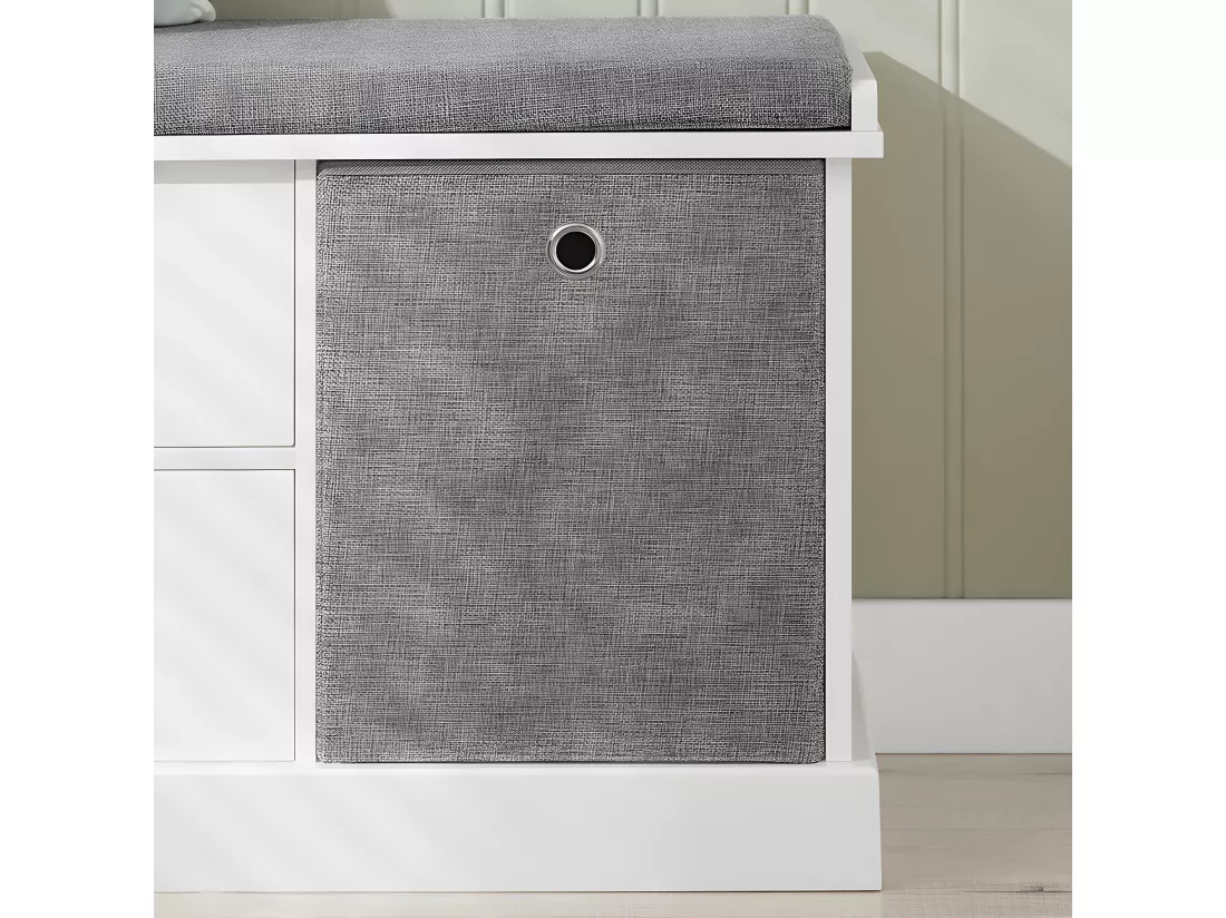 Banc de Rangement avec Coussin Rembourré Meuble Bas Entrée Commode à Chaussure Banquette, FSR66-HG