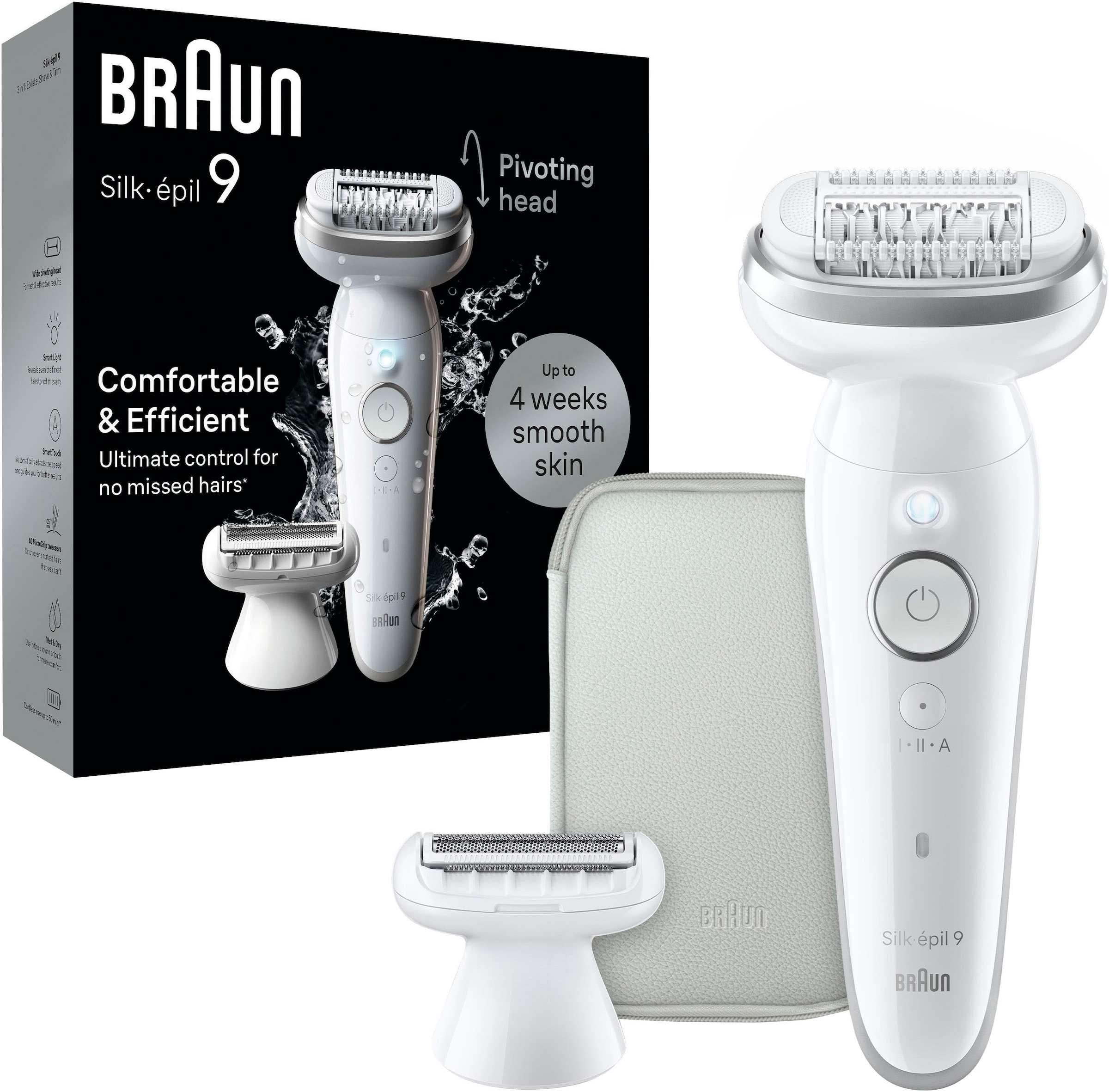 Braun Epilierer »Silk-épil 9 9-041« Rasier-& Trimmeraufsatz, mit Etui