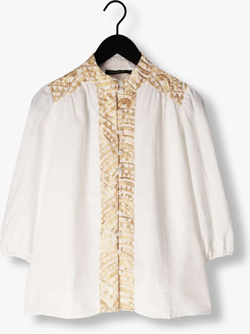 GREEK ARCHAIC KORI witte greek archaic kori blouse 250109