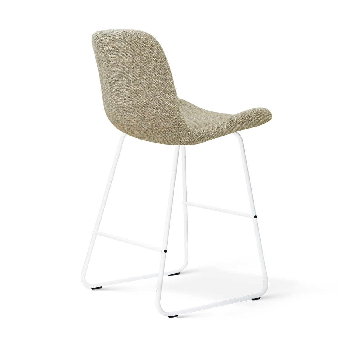Barkruk Nino-Fé wit onderstel taupe melange 65 cm