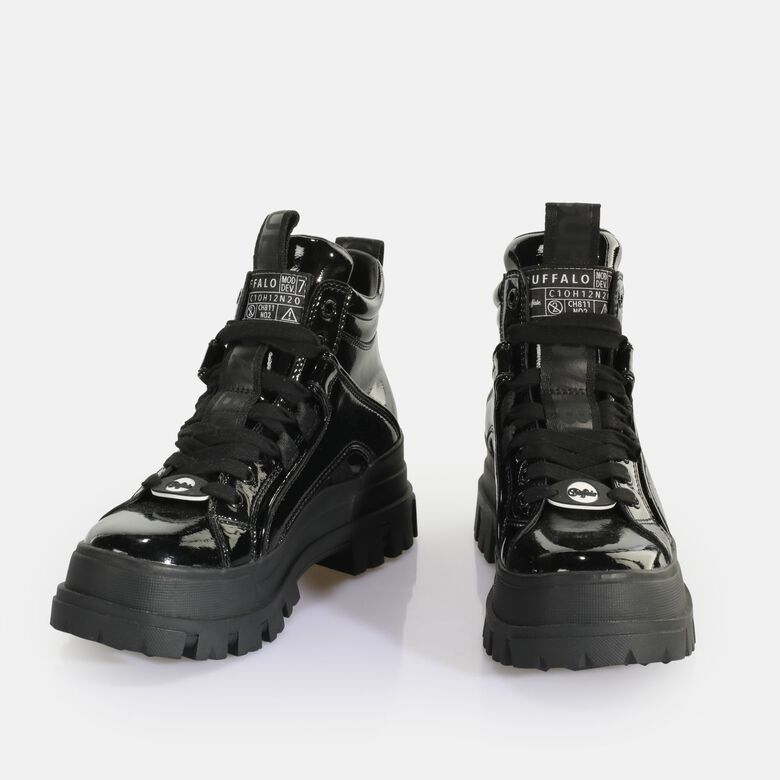 Aspha NC MID Laceup Bottines vegan, noir