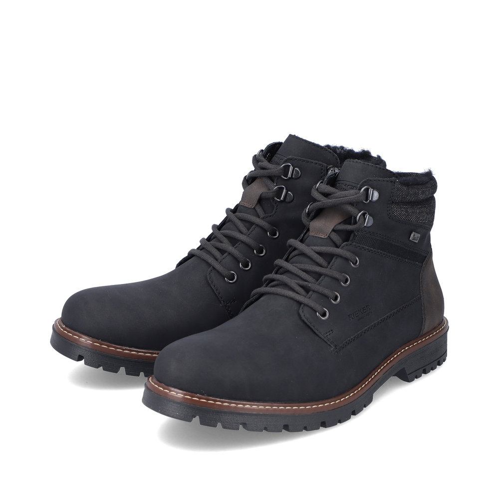 Rieker Herren-TEX-Schnürstiefel Schwarz