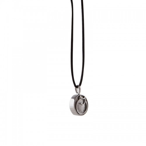 Pingente de gato de metal nº 1, cinza