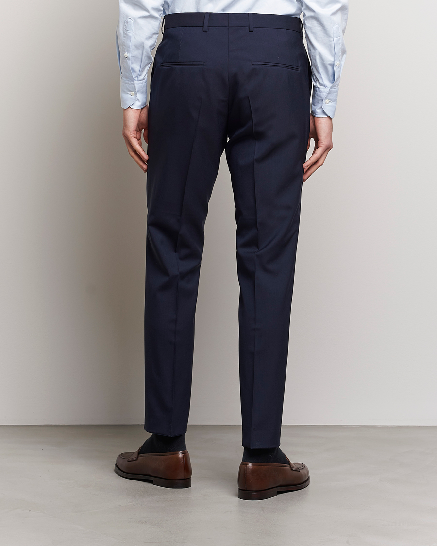 Oscar Jacobson Denz Wool Trousers Blue