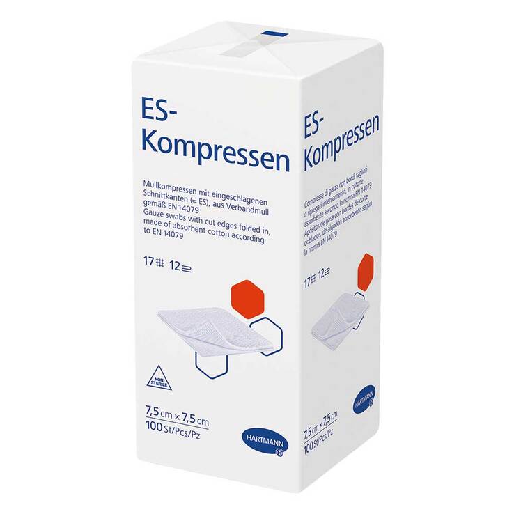 ES-Kompressen unsteril 7,5x7,5 cm 12fach, 100 St