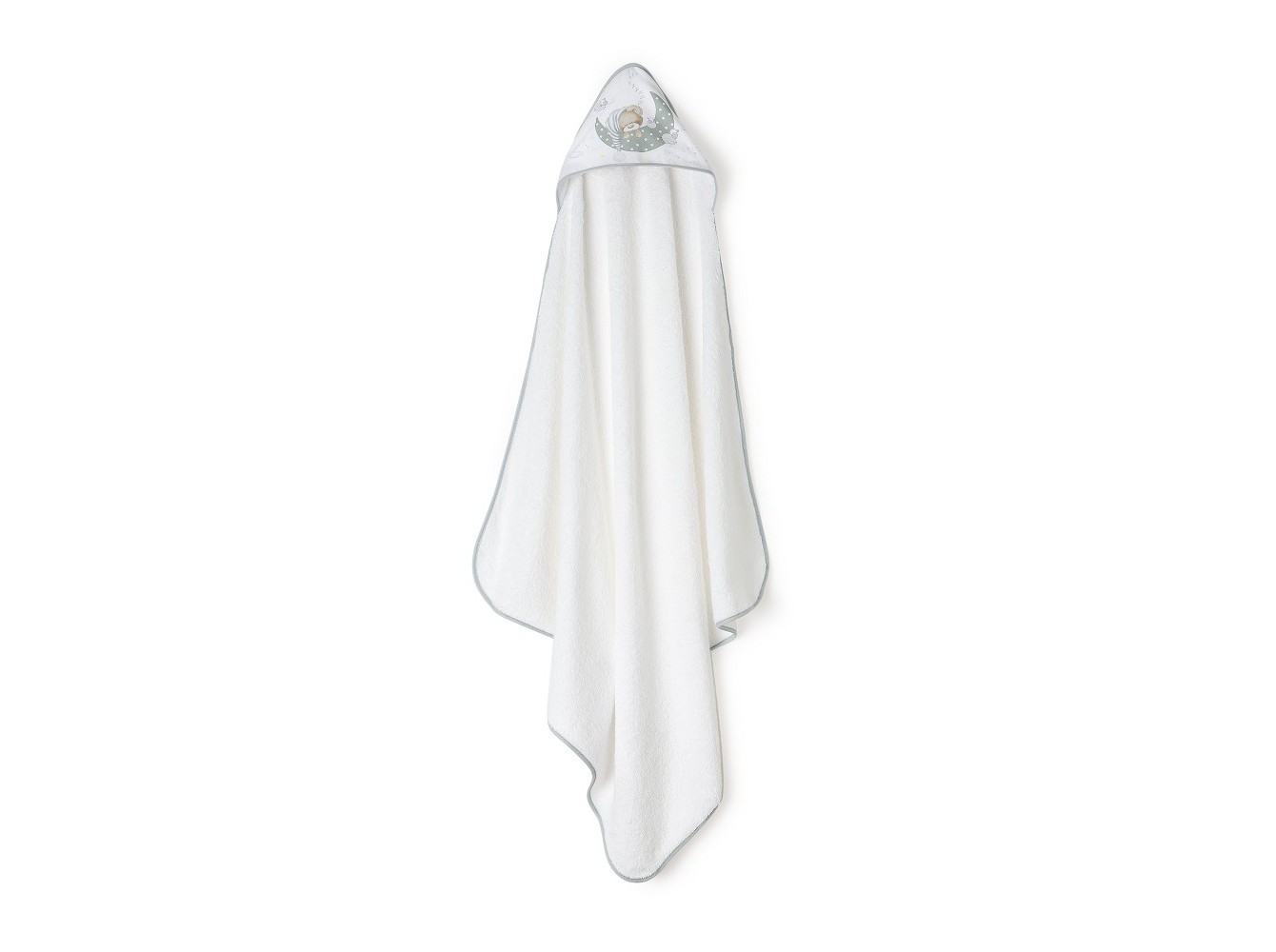 TOALHA BANHO DOUDOU INTERBABY CINZENTO 100X100CM