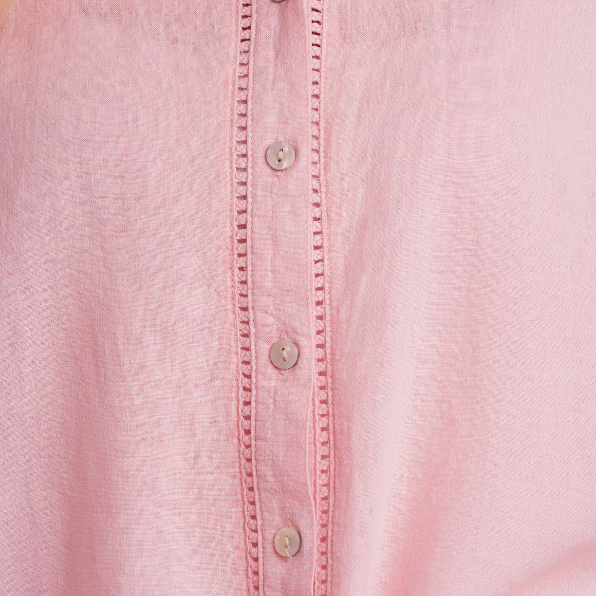Gina Benotti Damen Leinen-Bluse mit Knotendetail rosa