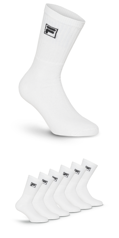 Fila Sportsocken »UNISEX CREW TENNIS FULL TERRY SOCKS« 6 Stk. tlg. klassische Tennissocken