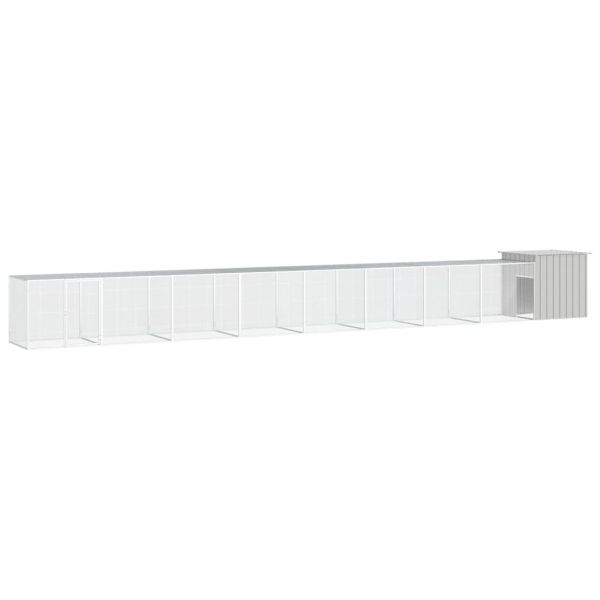 Galinheiro 900x91x100 cm Aço Galvanizado Grey - 3106466 - 3106466