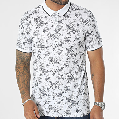 Polo Manches Courtes Pasy 2 11315269D Blanc Gris Floral