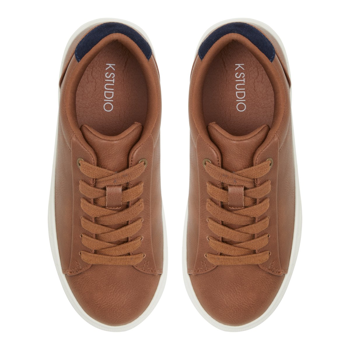 K STUDIO-Sharp-jb-Baskets - Talon plat - Cognac