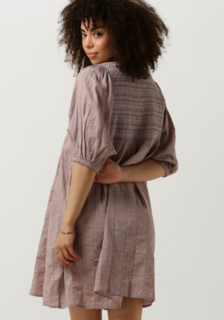 RUBY TUESDAY roze ruby tuesday mini jurk shanna short dress with half sleeves and smock on chest
