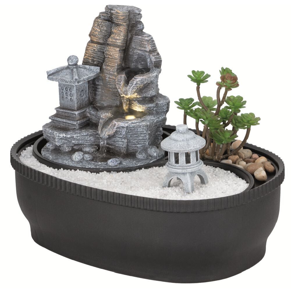 Fontaine jardin zen plastique 27,5x19x25,5cm