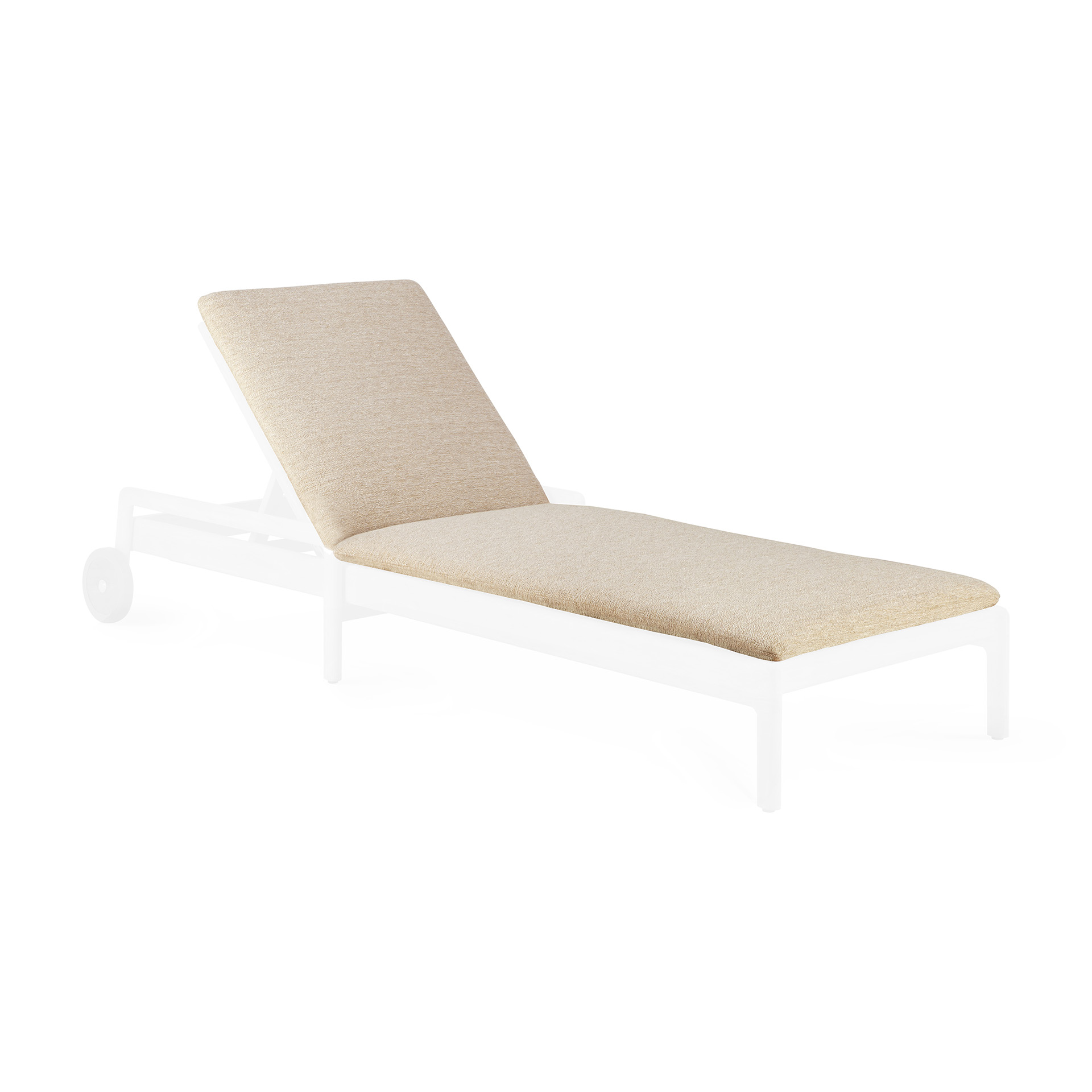 Dun kussen voor teak Jack adjustable lounger zwart - naturel