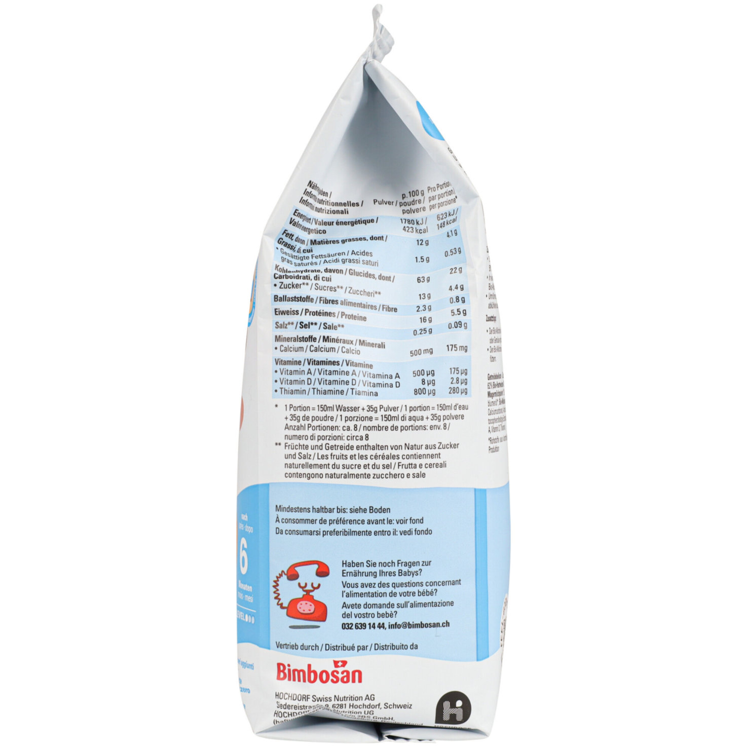Bimbosan Bio-Milchgriess Milchbrei 6+ Monate