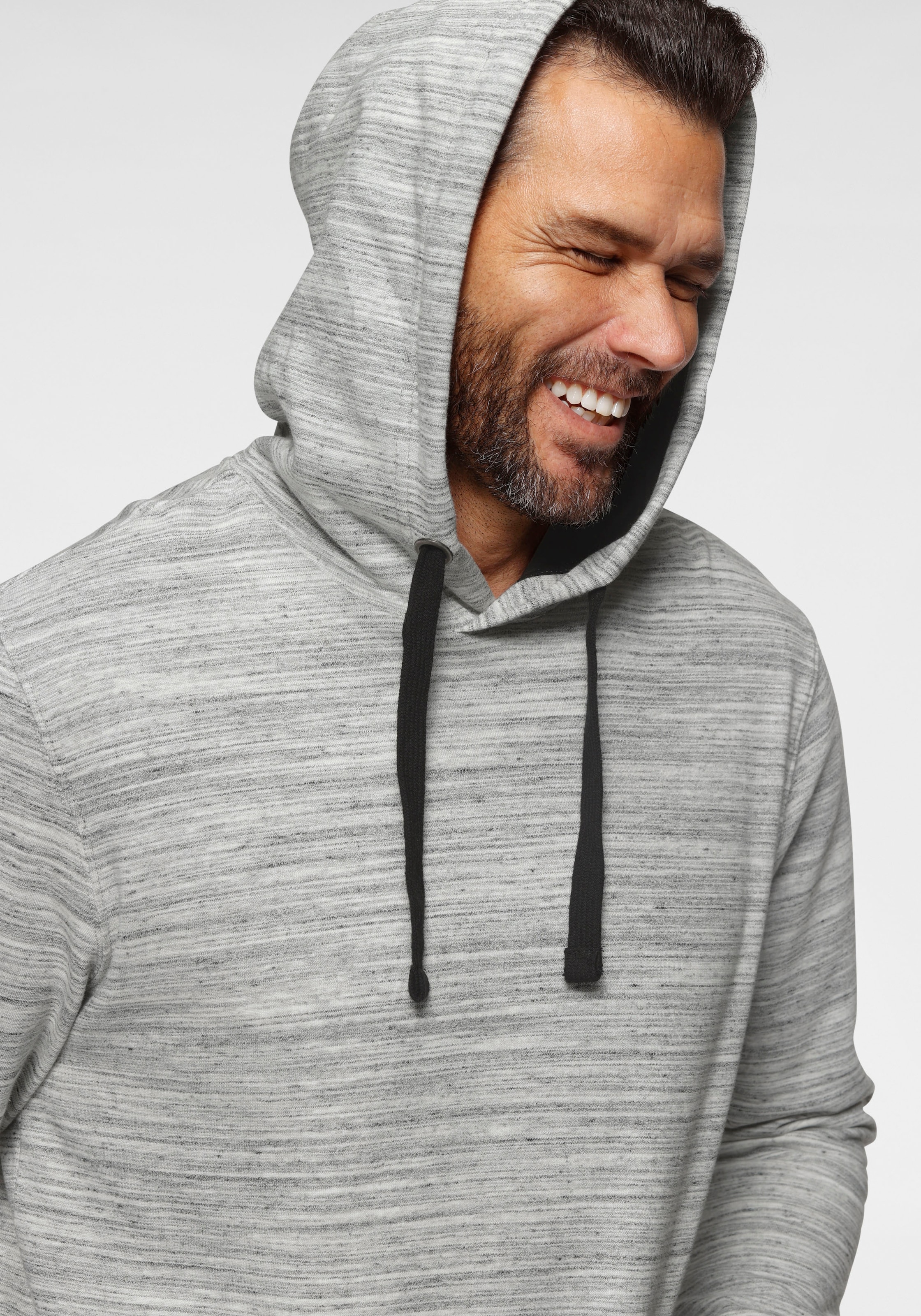 Man's World Kapuzensweatshirt , Langarm,  mit Rippbündchen,  mit Kapuze und Kordelzügen