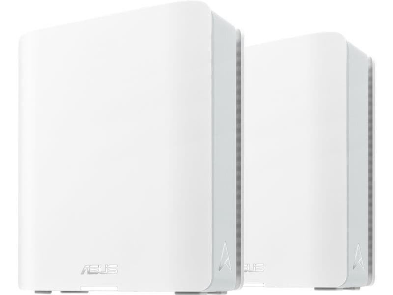 ASUS Tri-Band WiFi Router ZenWiFi BT8 2-pack Tri-Band WIFI 7 Smart AiMesh Extendable Router 2-Pack 6 GHz WLAN, 14 Gbps, bis zu 550 m² Abdeckung, dual 2.5G Ports, VPN