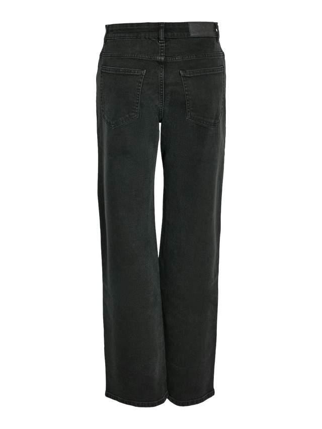 Noisy may Straight-Jeans »NMYOLANDA NW WIDE JEANS BLACK NOOS«, extra lang