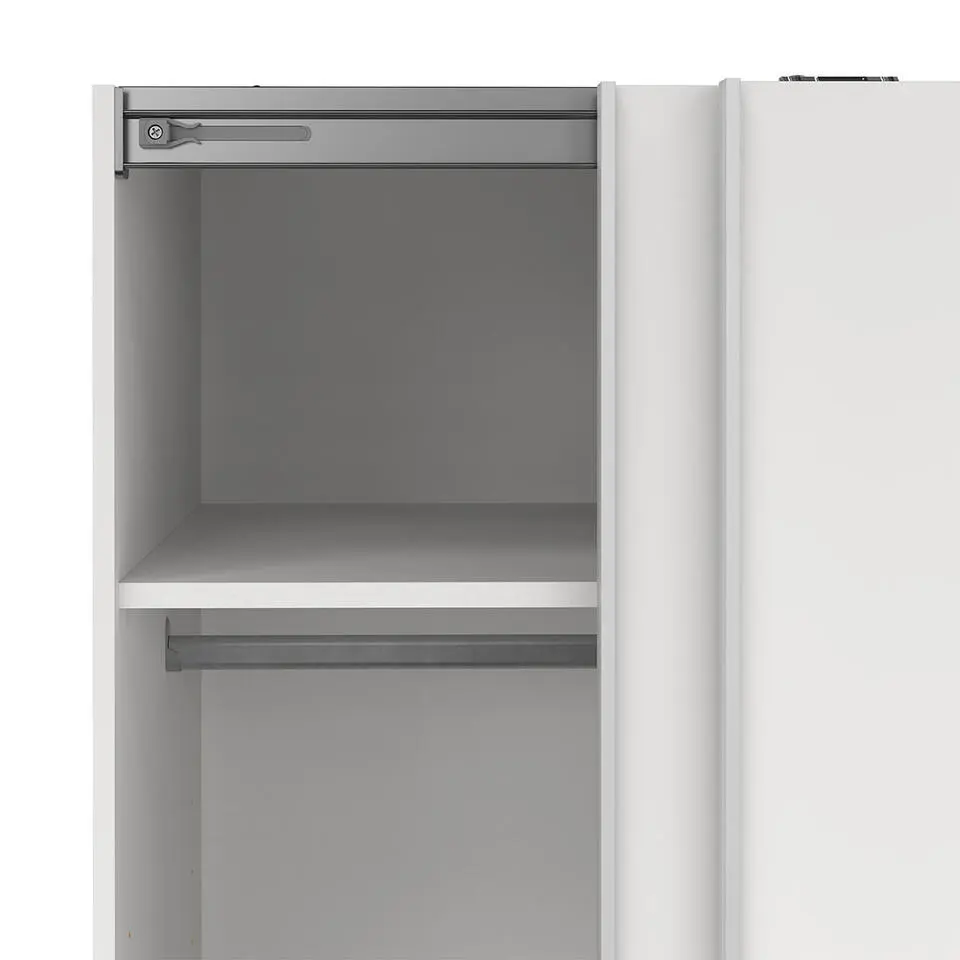 Hioshop Como schuifdeurkast 2 deuren 120x200cm wit