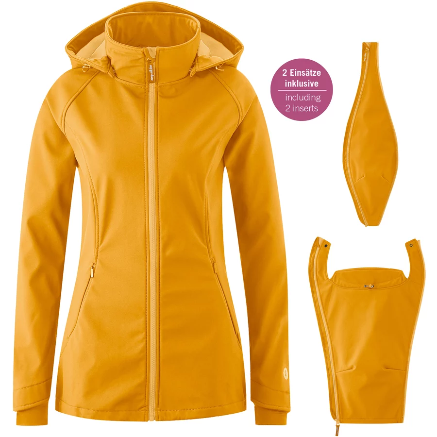 mamalila Softshell-Tragejacke Allrounder senf