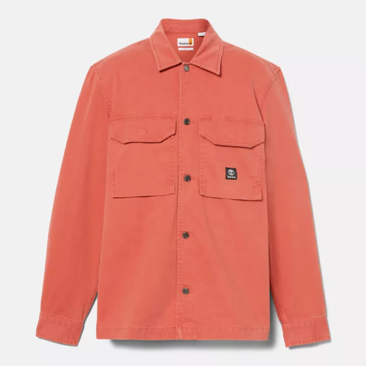 Surchemise aspect délavé pour homme en rouge