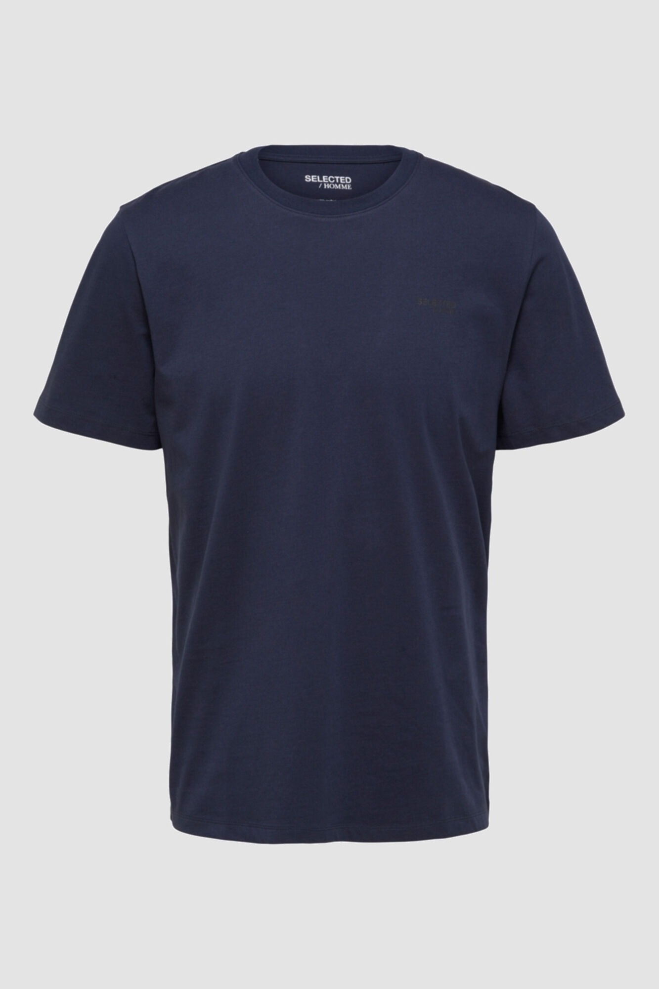 Camiseta de manga curta com modelagem regular - Azul marinho