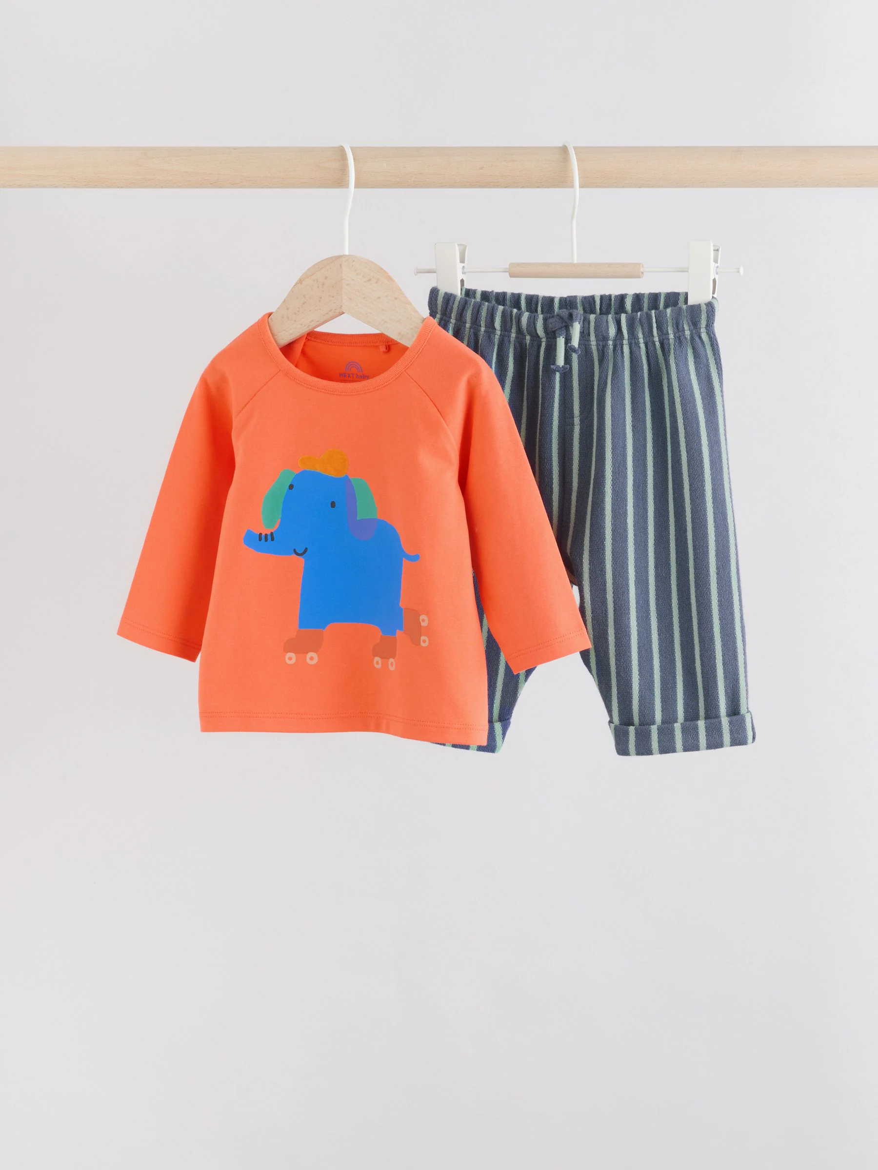Felgekleurd met figuurtjes - Top en Leggings 2 -delige Babyset (0mnd-3jr)