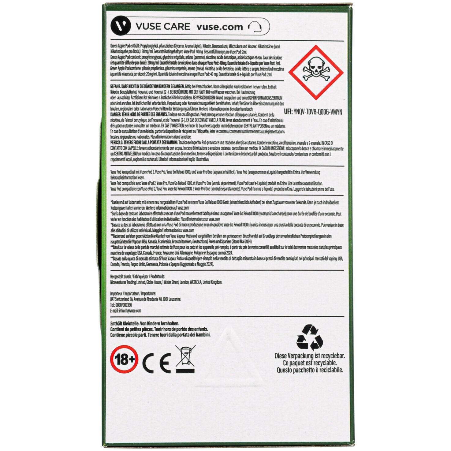 Vuse Pod Green Apple Duo