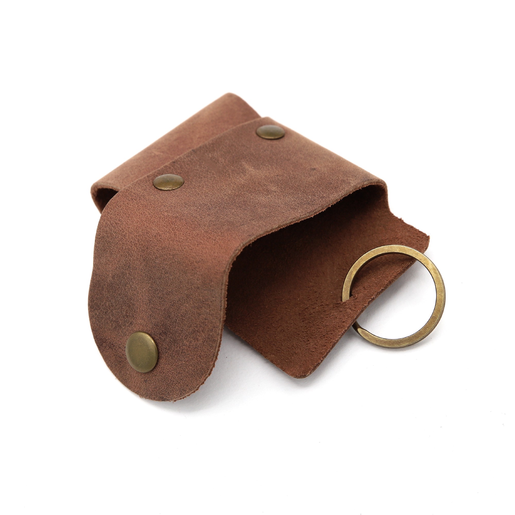 Schlüsseletui aus Leder, braun, L 10 cm, B 7 cm günstig bestellen