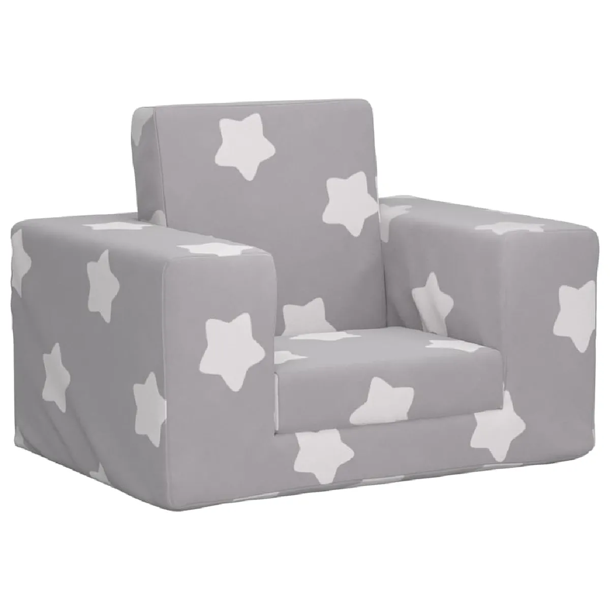 vidaXL Canapé-lit enfant Gris clair avec étoiles