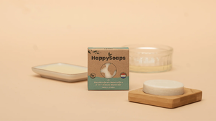 HappySoaps 3-In-1 Travel Wash Bar – Beach Breeze 40GR