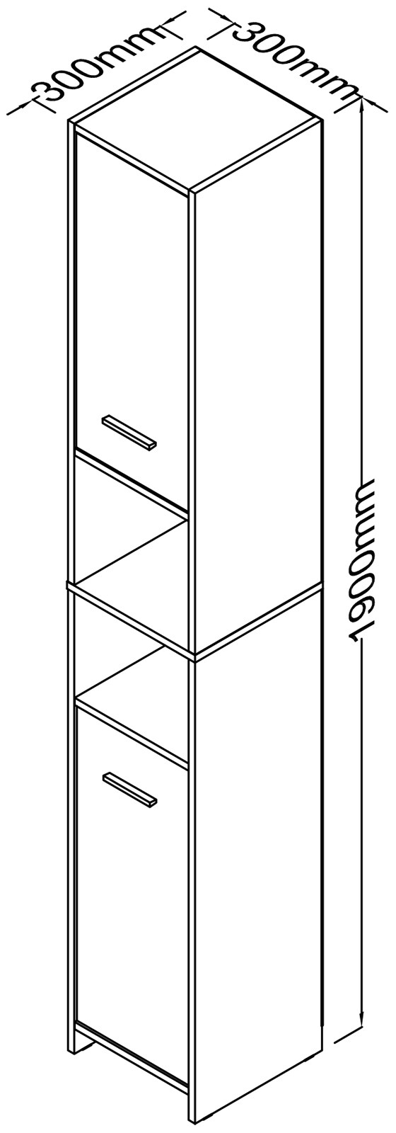 VCM 4-tlg. Komplett Badmöbel Badschrank Bad Unterschrank Hochschrank Set Zalo I