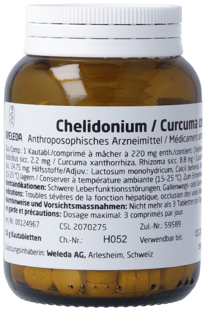 Weleda Chelidonium/Curcuma comp.<br>50 g, Tablette