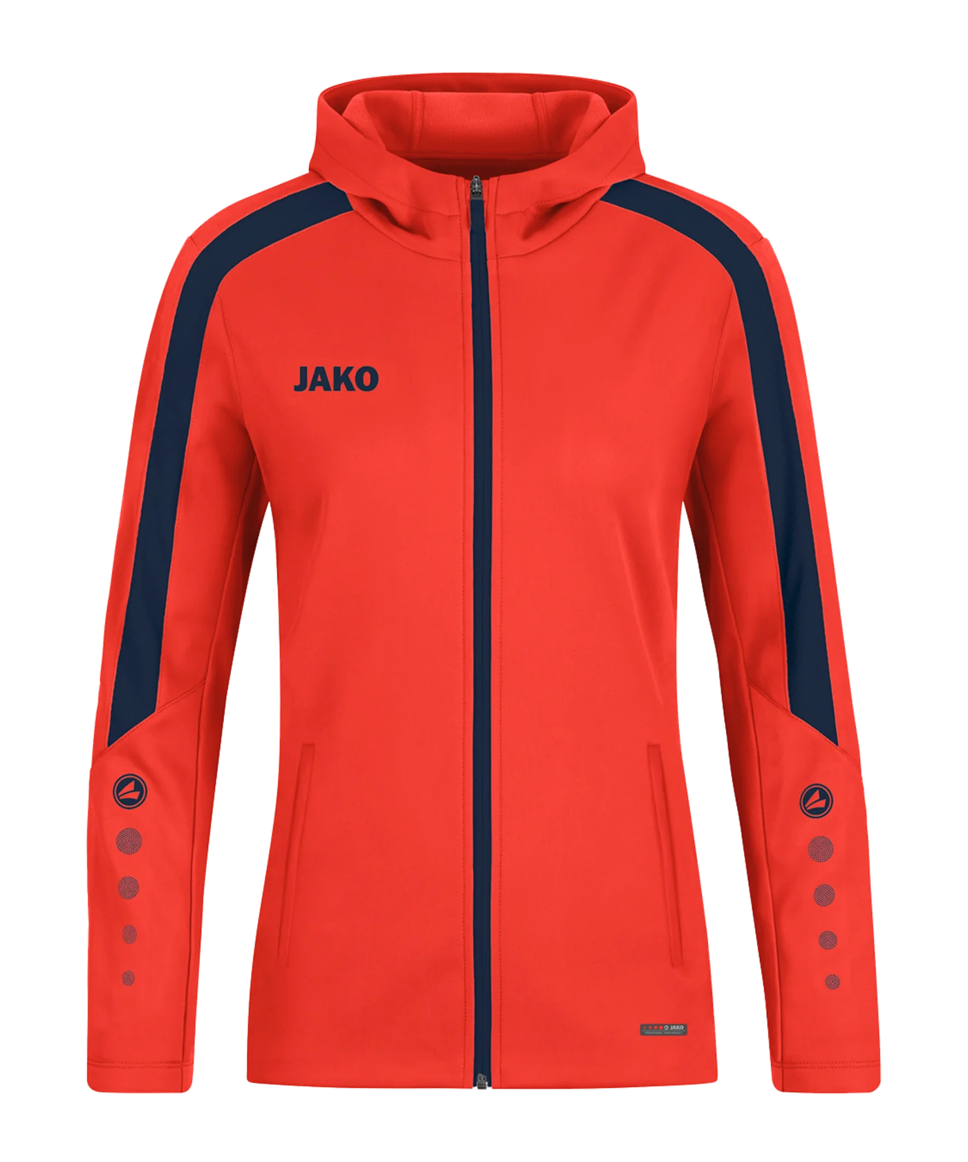 JAKO Power Kapuzenjacke Damen Orange Blau F375